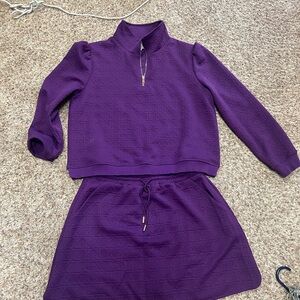 SSYS- The Label - Purple Quilted Two-Piece Set